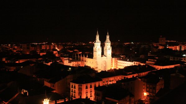 La concatedral de la Redonda desde la torre de Santiago, Logroño